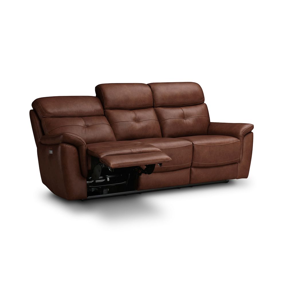 Iver 3 Seater Electric Recliner Sofa in Virgo Chestnut Leather 3