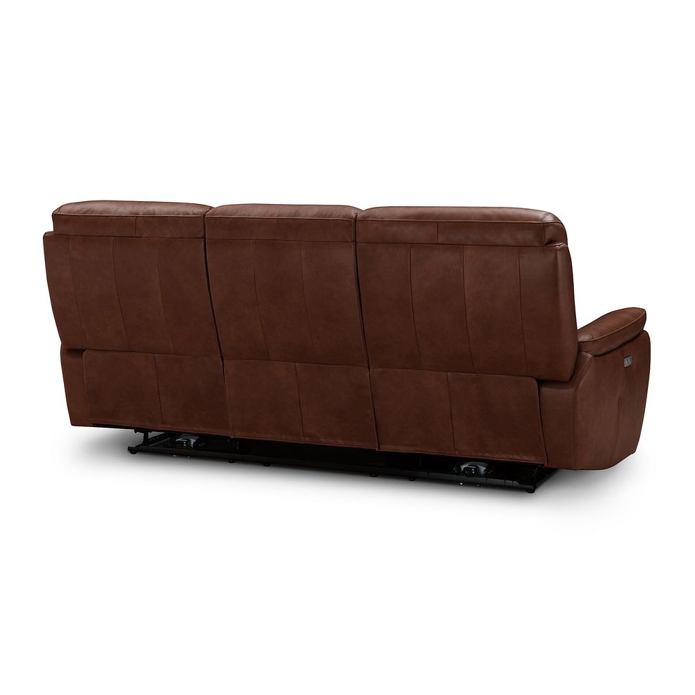 Iver 3 Seater Electric Recliner Sofa in Virgo Chestnut Leather 8