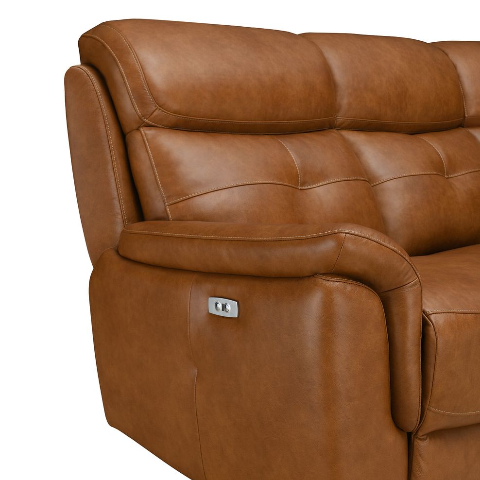 Iver 3 Seater Electric Recliner Sofa in Virgo Cognac Leather 13