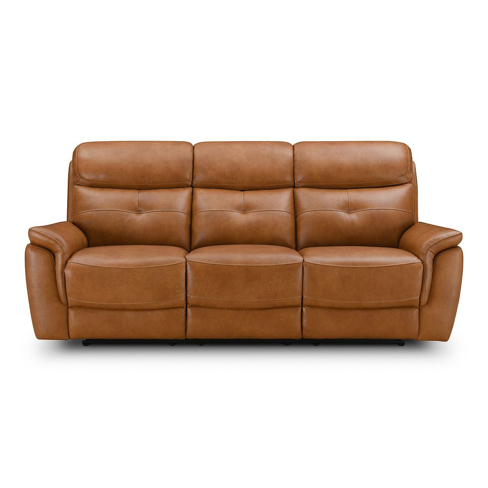 Iver 3 Seater Electric Recliner Sofa in Virgo Cognac Leather 9