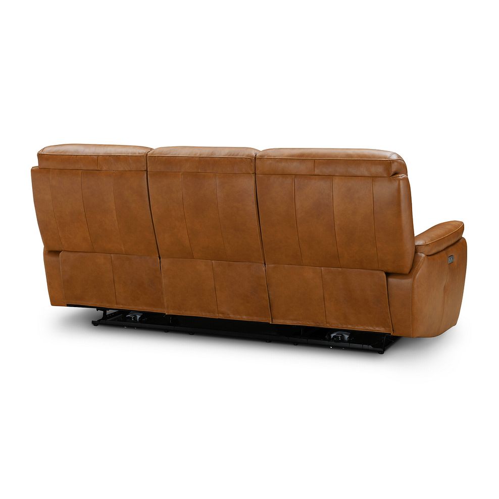 Iver 3 Seater Electric Recliner Sofa in Virgo Cognac Leather 12