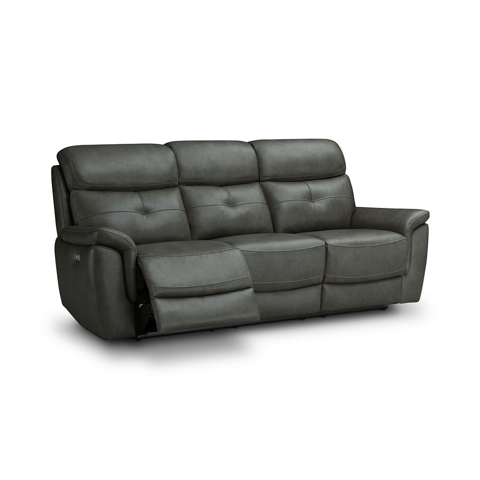 Iver 3 Seater Electric Recliner Sofa in Virgo Lead Leather 2