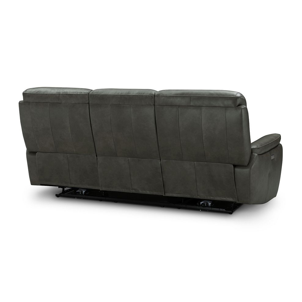 Iver 3 Seater Electric Recliner Sofa in Virgo Lead Leather 8