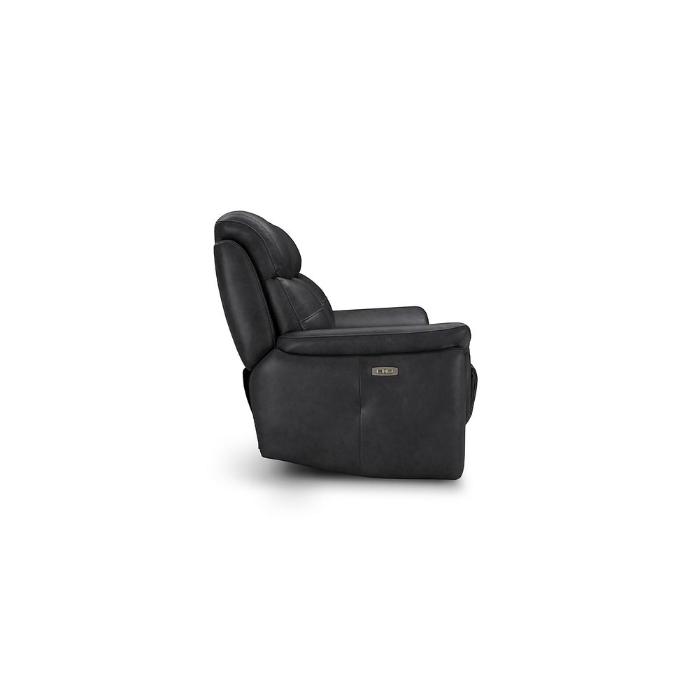 Iver 3 Seater Electric Recliner Sofa with Power Headrests in Amara Black Leather 6