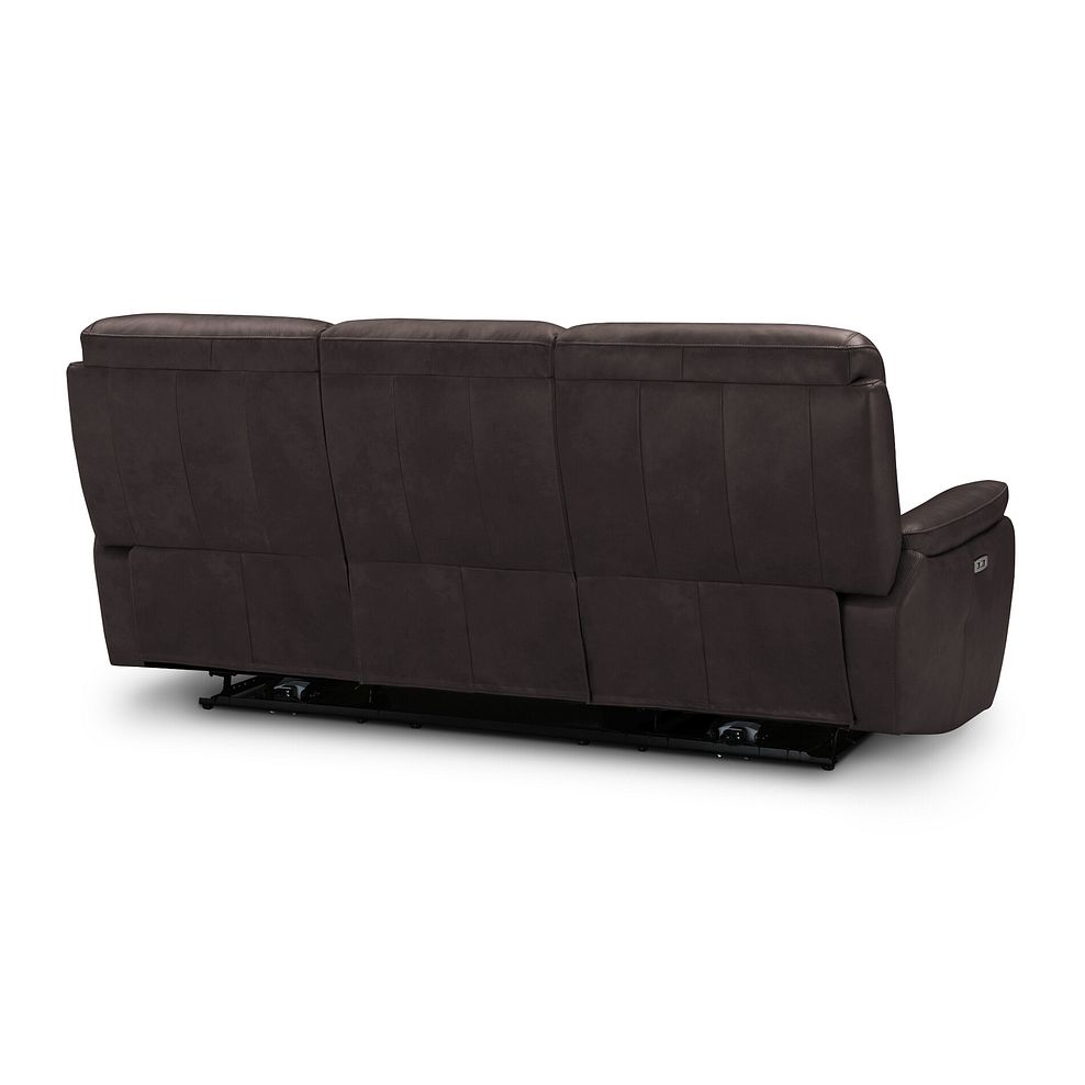 Iver 3 Seater Electric Recliner Sofa with Power Headrests in Amara Brown Leather 6