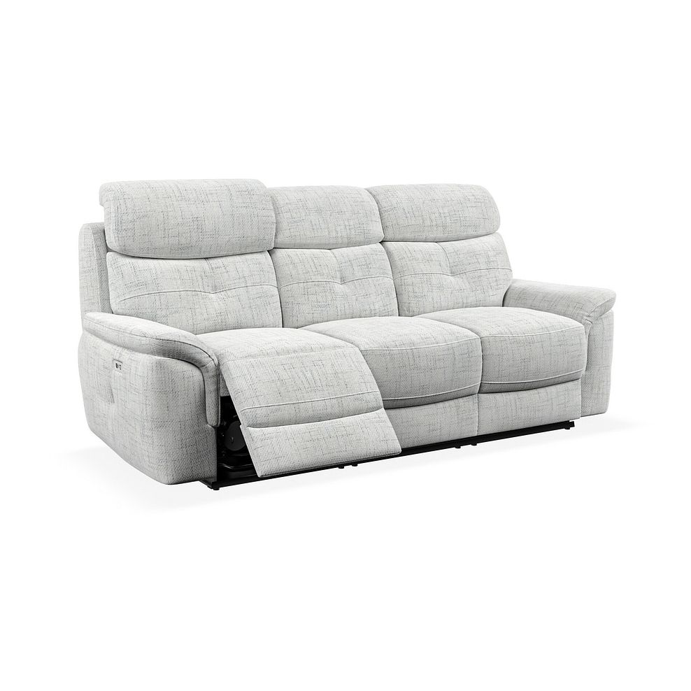Iver 3 Seater Electric Recliner Sofa with Power Headrests in Keswick Dove Grey Fabric 2