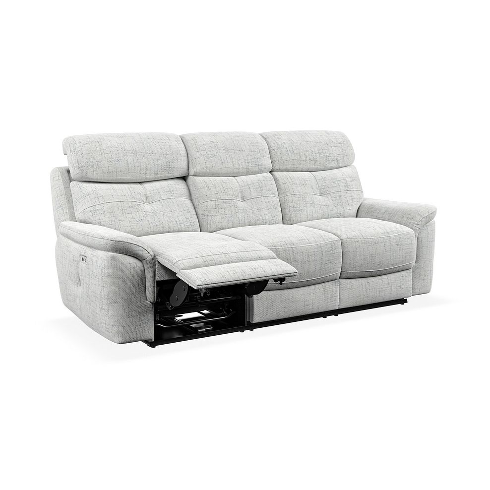 Iver 3 Seater Electric Recliner Sofa with Power Headrests in Keswick Dove Grey Fabric 3