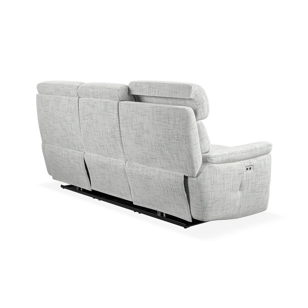 Iver 3 Seater Electric Recliner Sofa with Power Headrests in Keswick Dove Grey Fabric 6