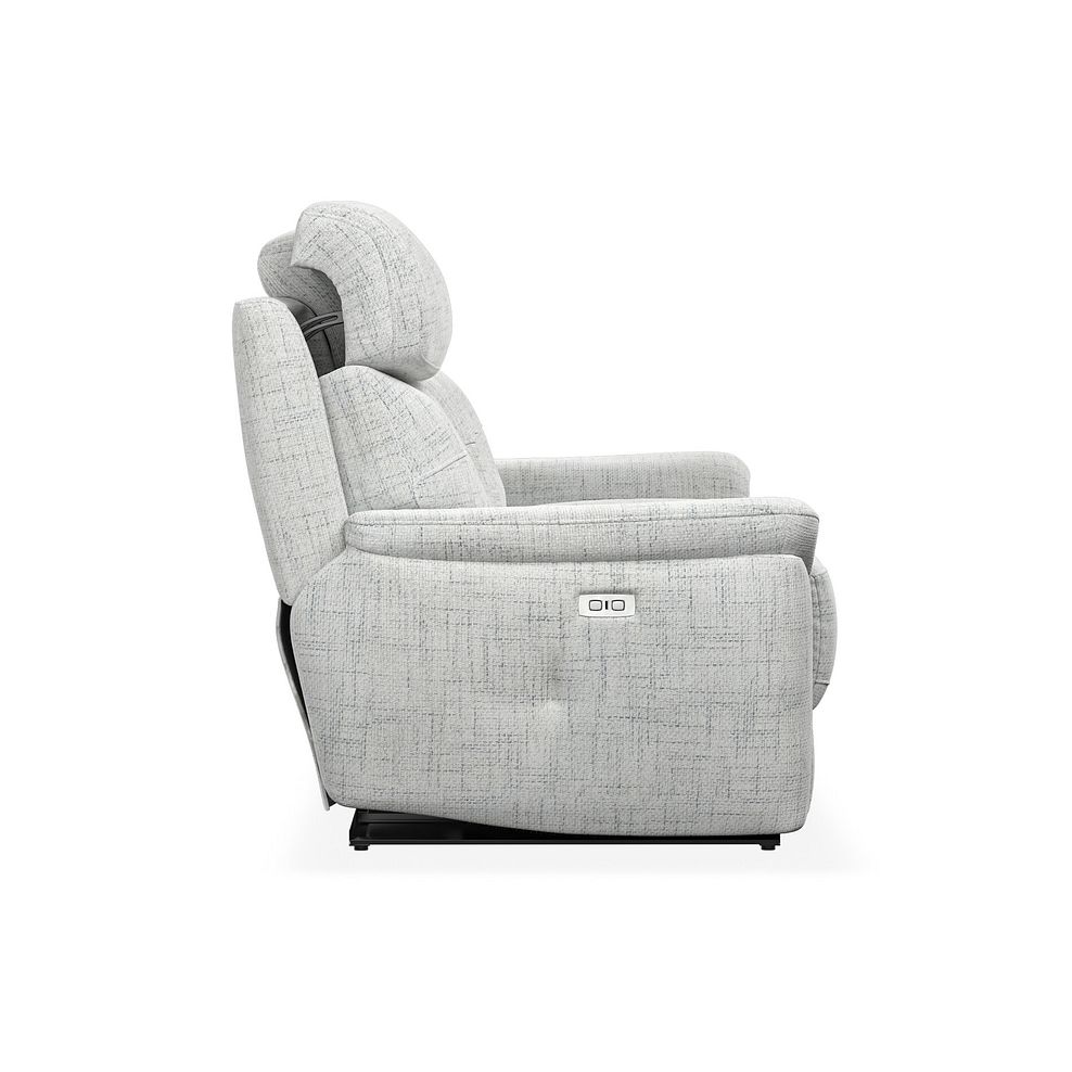 Iver 3 Seater Electric Recliner Sofa with Power Headrests in Keswick Dove Grey Fabric 7