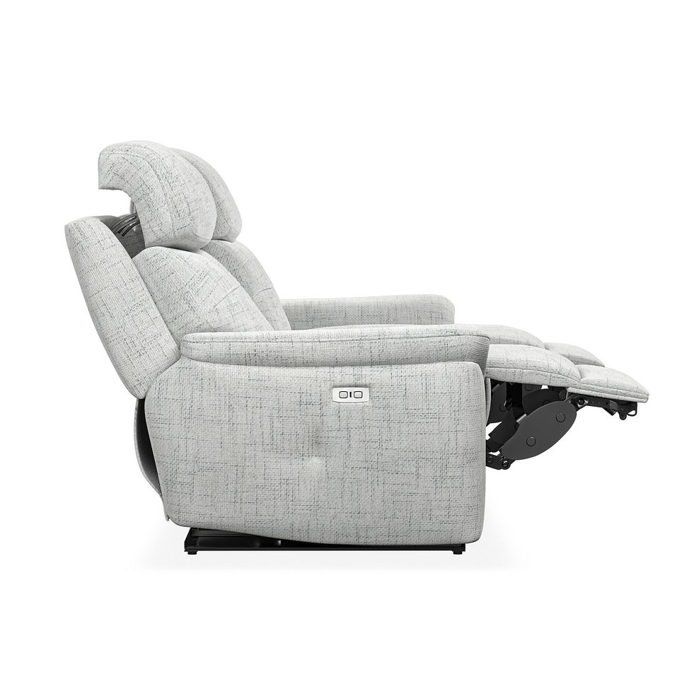 Iver 3 Seater Electric Recliner Sofa with Power Headrests in Keswick Dove Grey Fabric 8