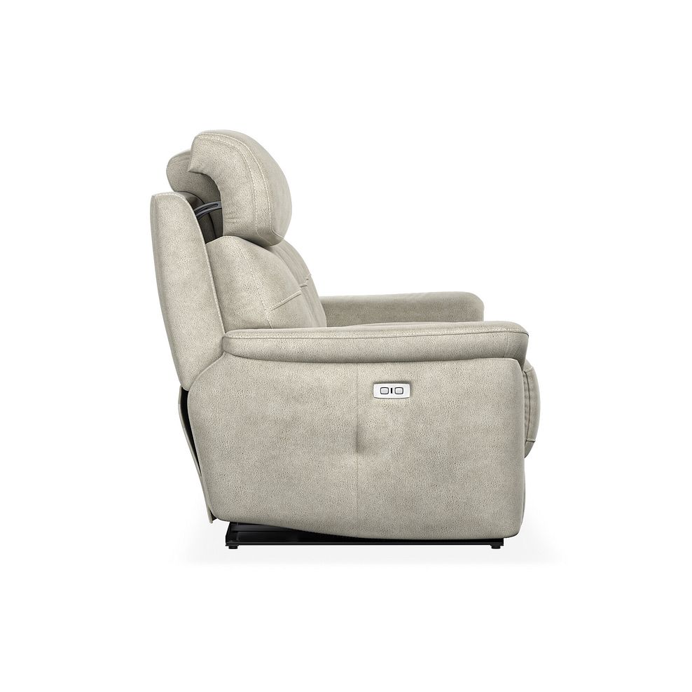 Iver 3 Seater Electric Recliner Sofa with Power Headrests in Miller Taupe Fabric 7