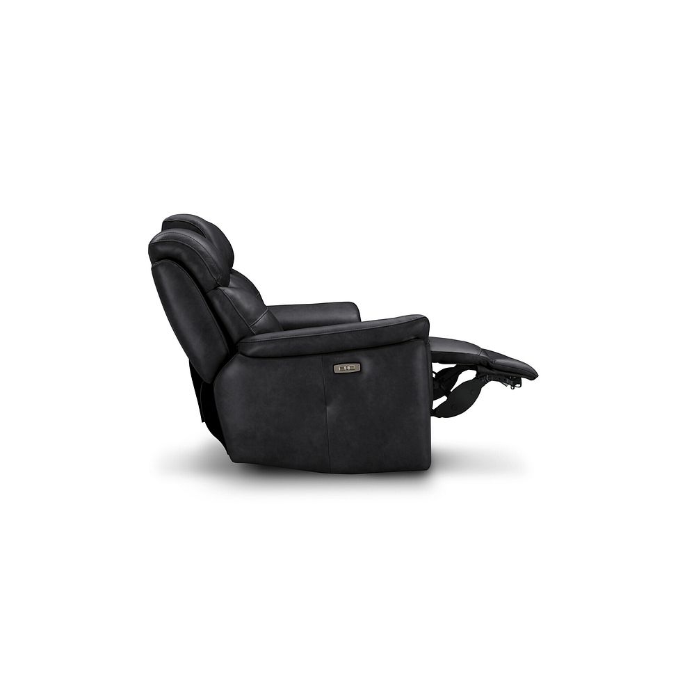 Iver 3 Seater Electric Recliner Sofa with Power Headrests in Odyssey Black Leather 7
