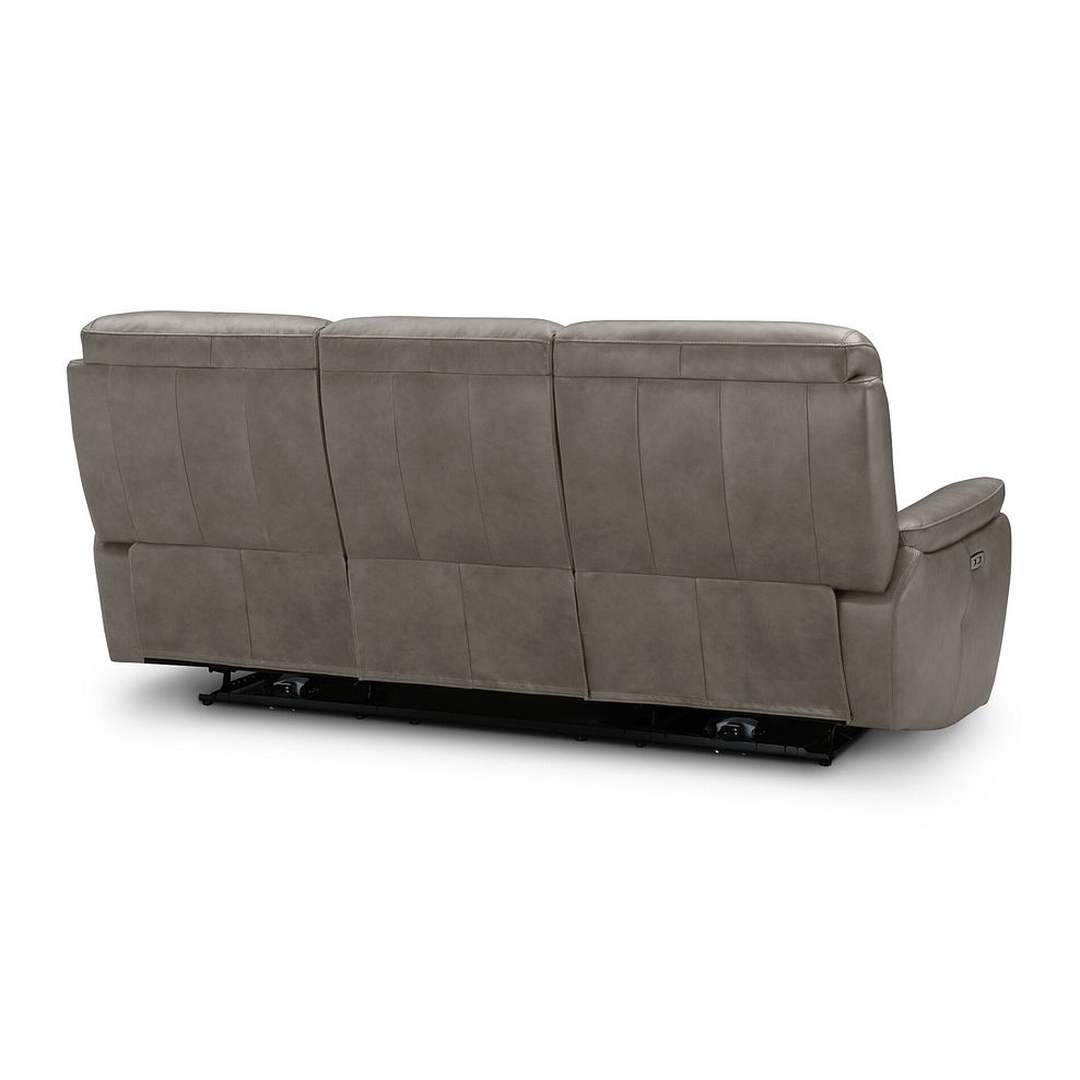 Iver 3 Seater Electric Recliner Sofa with Power Headrests in Odyssey Dark Grey Leather 8