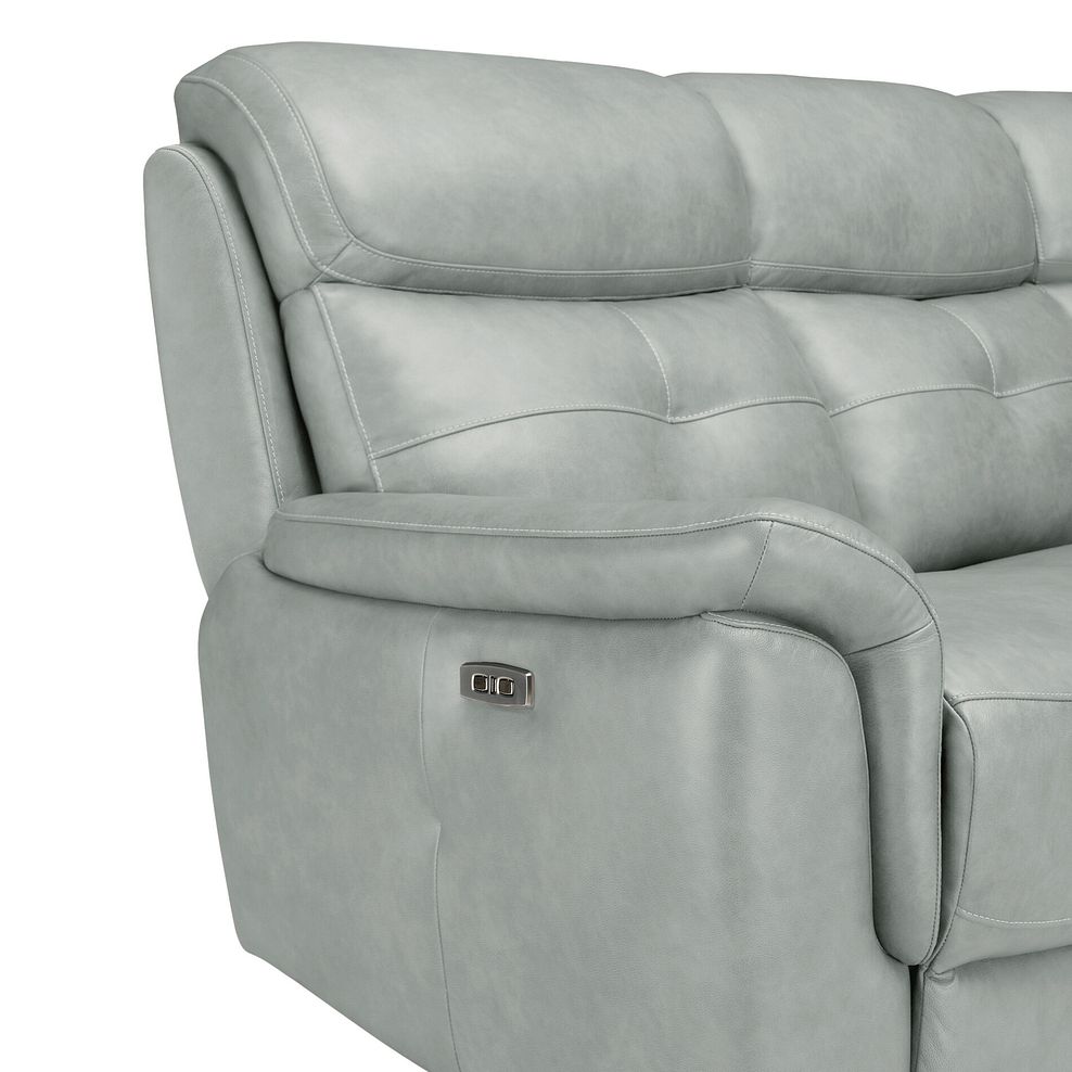 Iver 3 Seater Electric Recliner Sofa with Power Headrests in Odyssey Light Grey Leather 9