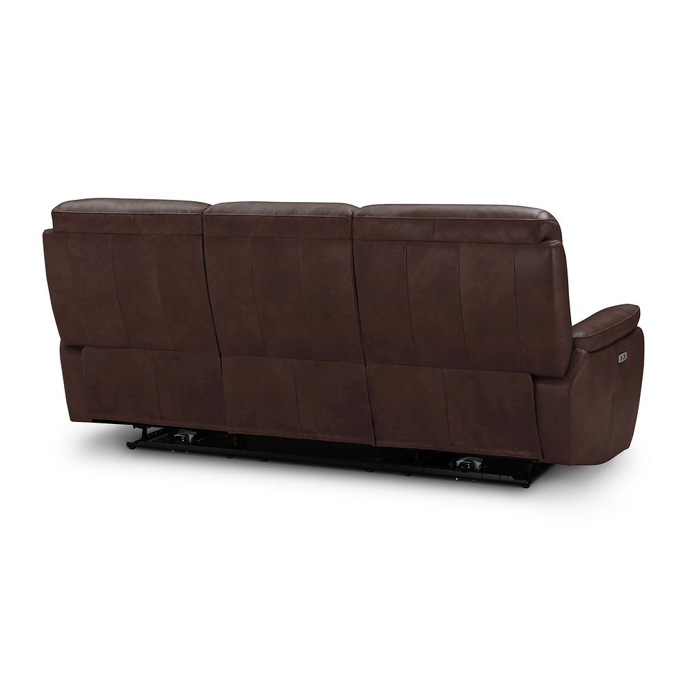 Iver 3 Seater Electric Recliner Sofa with Power Headrests in Odyssey Two Tone Brown Leather 8