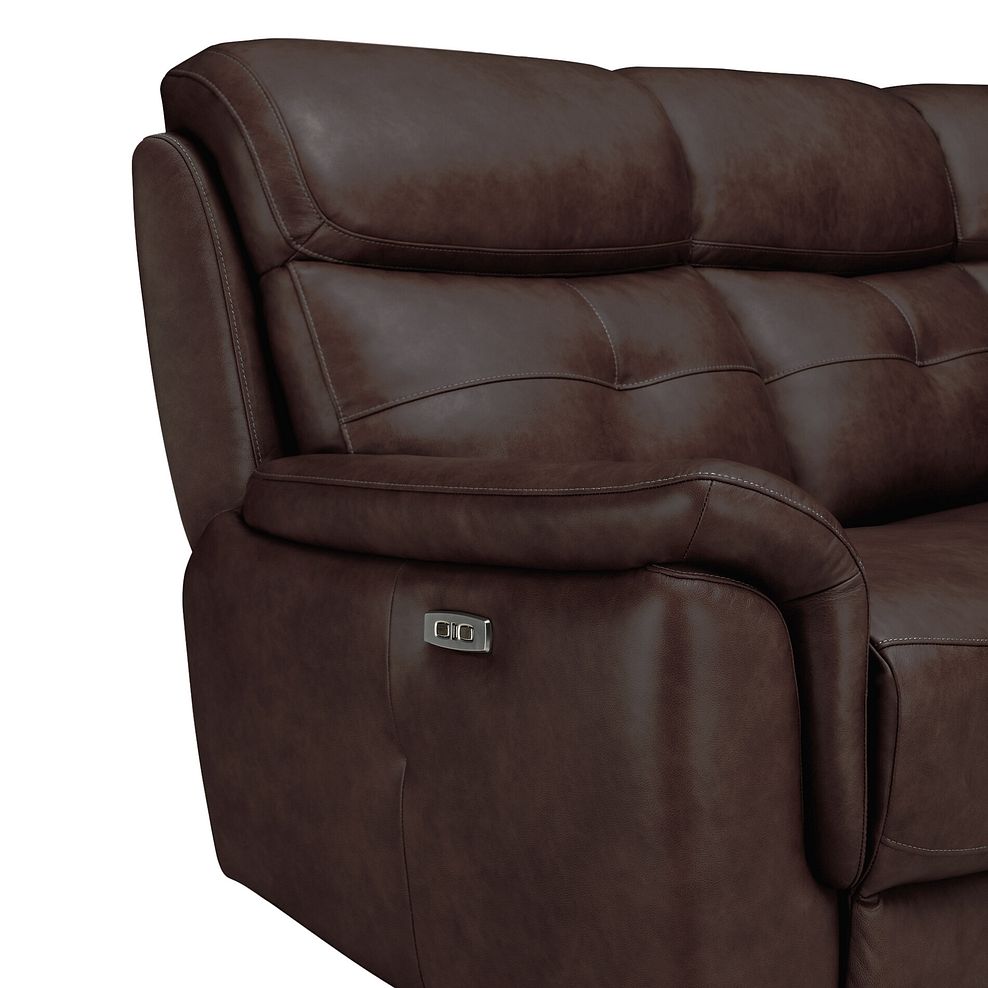 Iver 3 Seater Electric Recliner Sofa with Power Headrests in Odyssey Two Tone Brown Leather 9