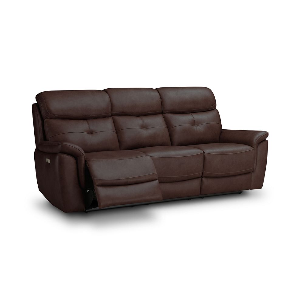 Iver 3 Seater Electric Recliner Sofa with Power Headrests in Odyssey Two Tone Brown Leather 3