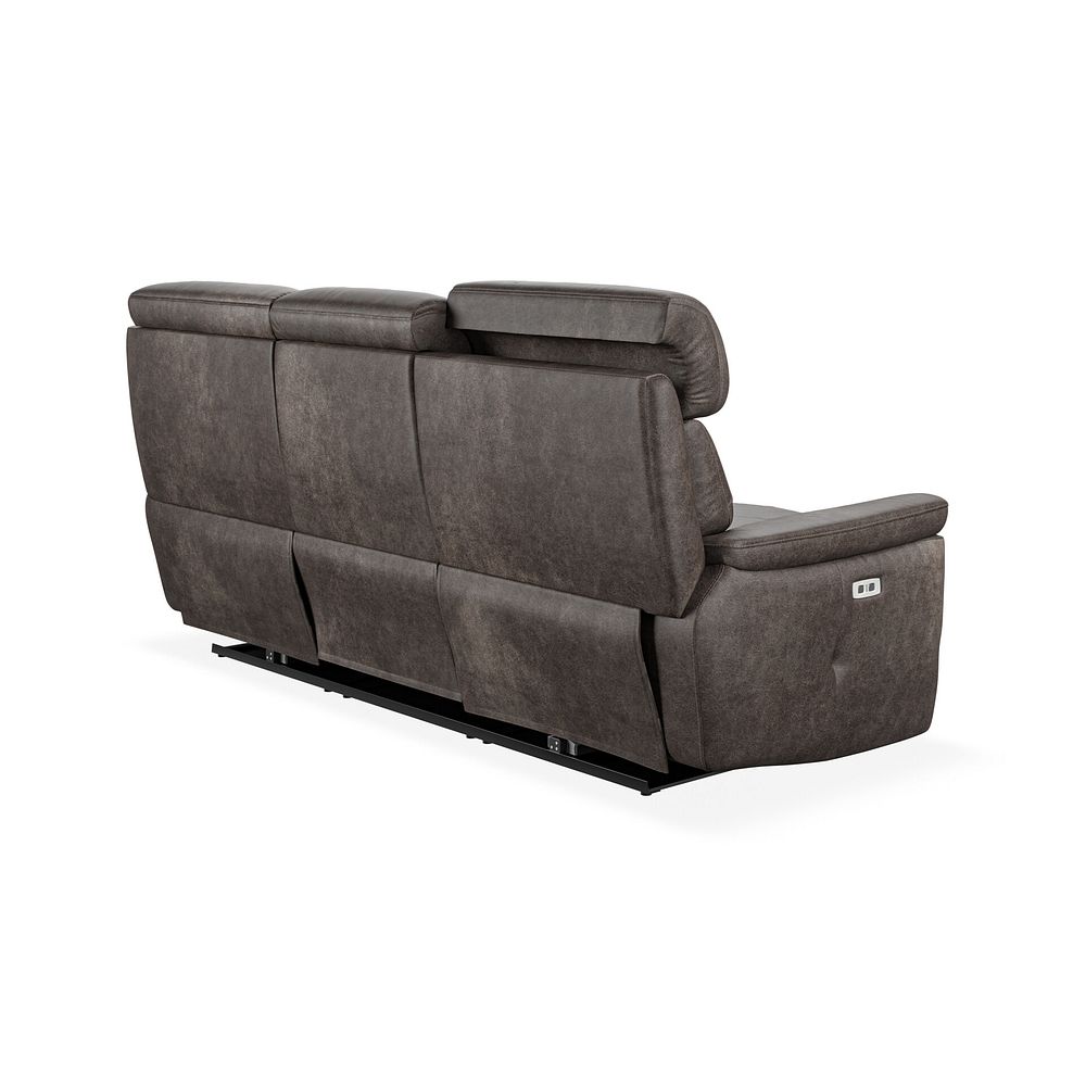 Iver 3 Seater Electric Recliner Sofa with Power Headrests in Pilgrim Pewter Fabric 6