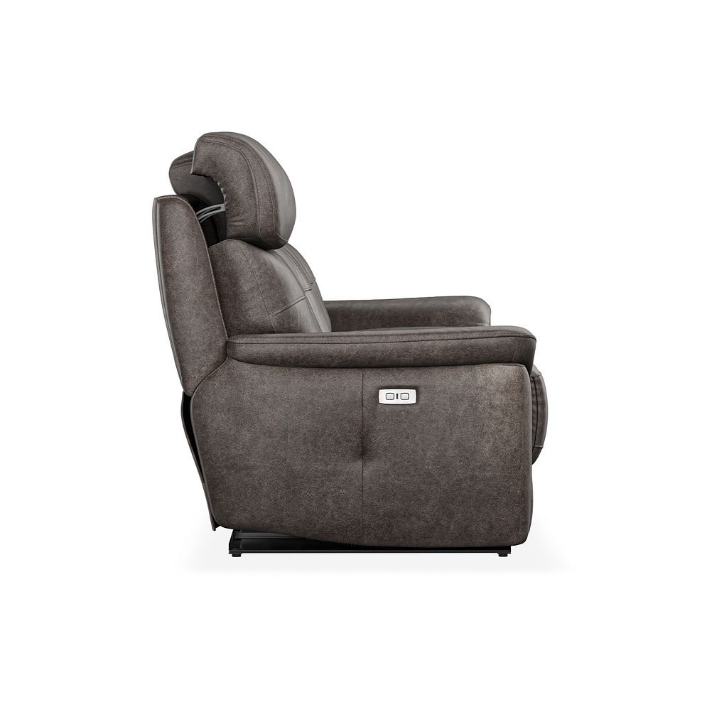 Iver 3 Seater Electric Recliner Sofa with Power Headrests in Pilgrim Pewter Fabric 7