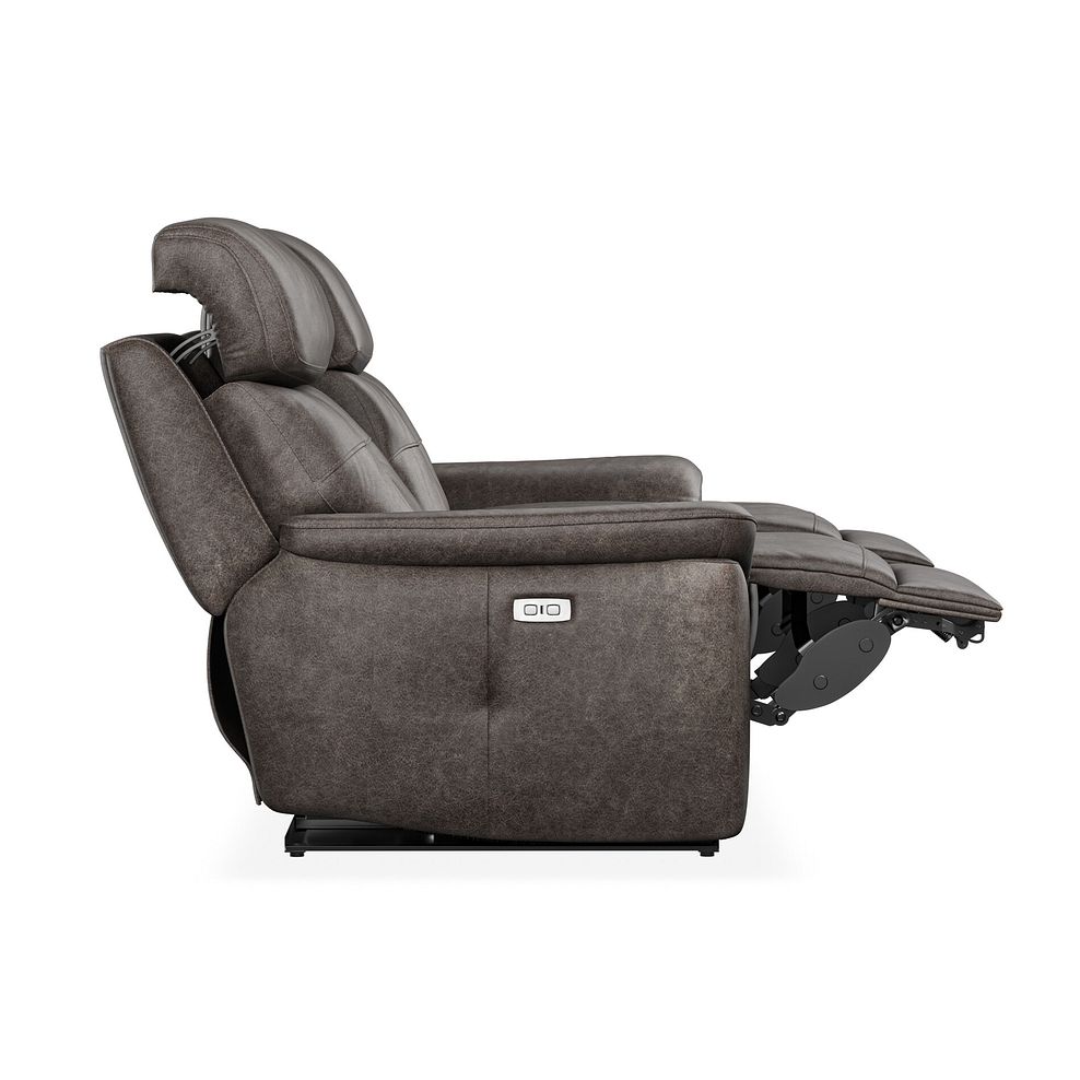 Iver 3 Seater Electric Recliner Sofa with Power Headrests in Pilgrim Pewter Fabric 8