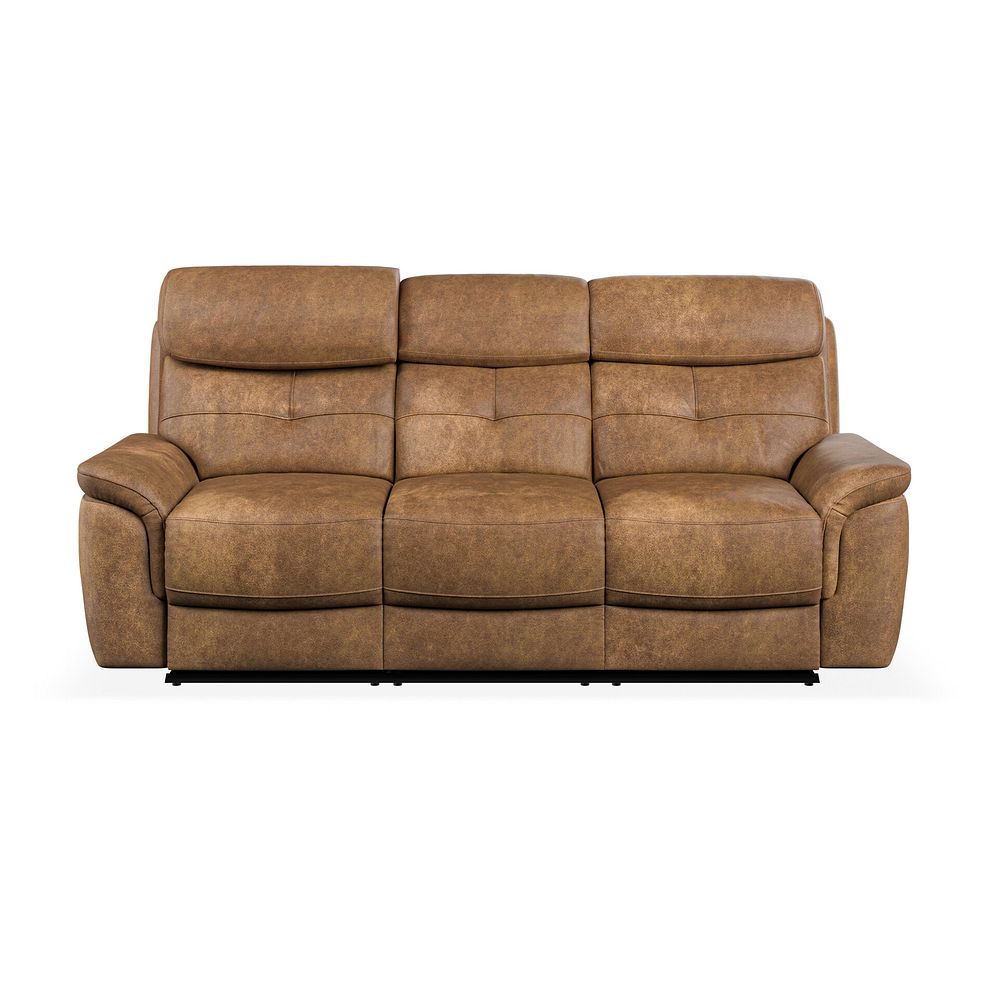Iver 3 Seater Electric Recliner Sofa with Power Headrests in Ranch Brown Fabric 5