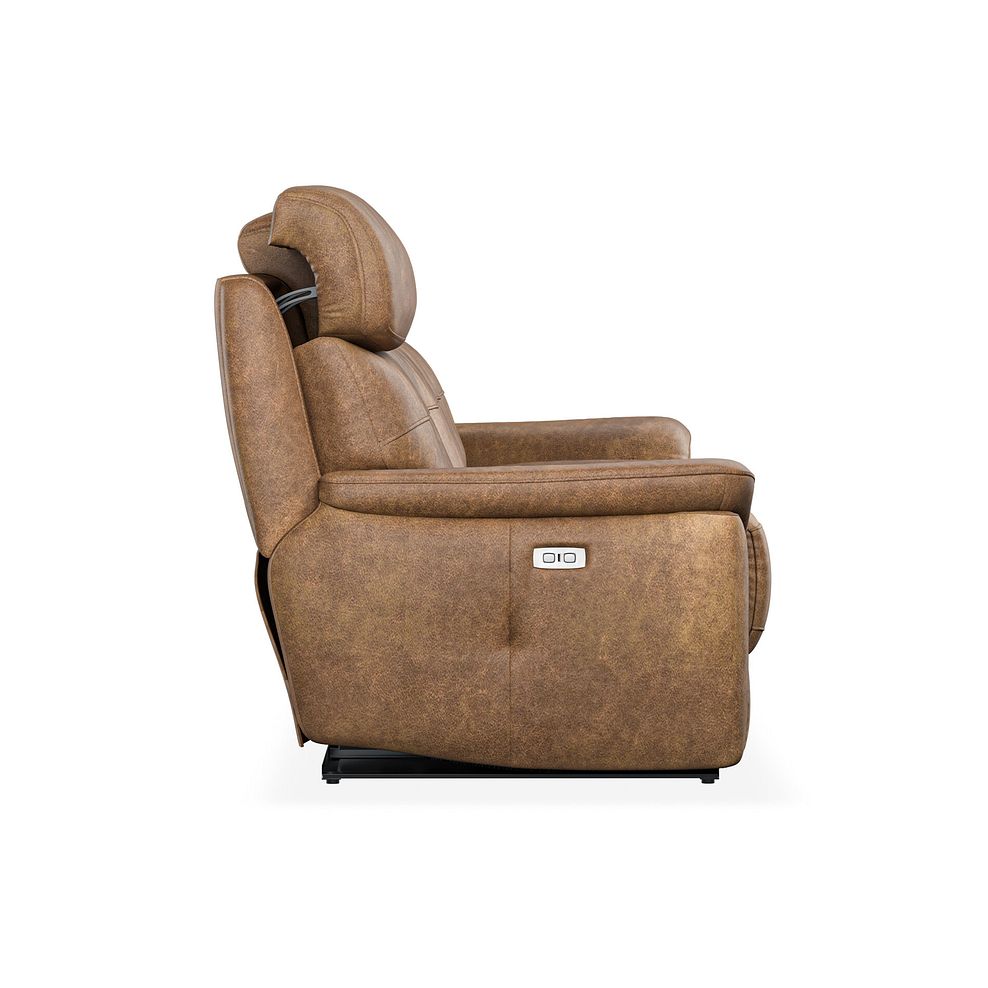 Iver 3 Seater Electric Recliner Sofa with Power Headrests in Ranch Brown Fabric 7