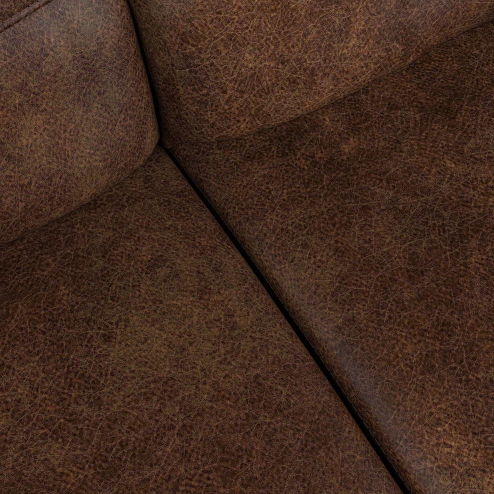 Iver 3 Seater Electric Recliner Sofa with Power Headrests in Ranch Dark Brown Fabric 10