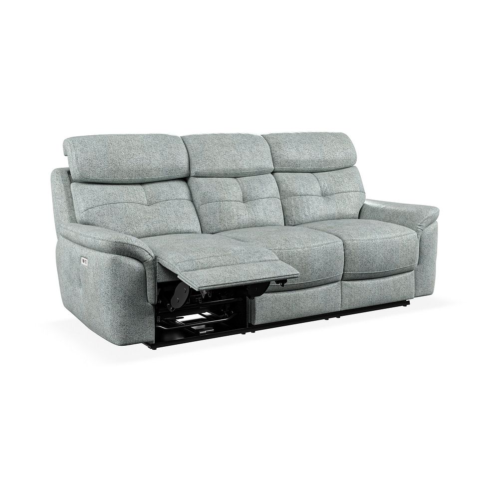 Iver 3 Seater Electric Recliner Sofa with Power Headrests in Santos Steel Fabric 3