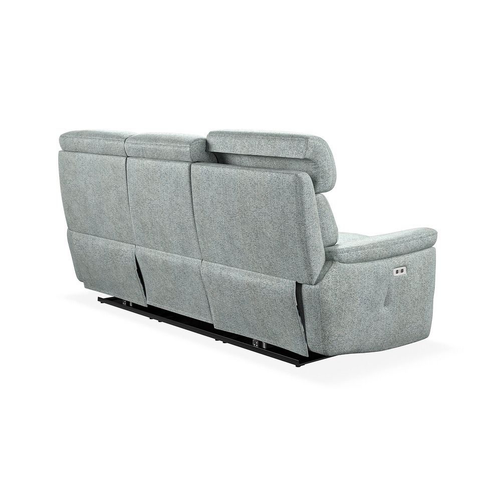 Iver 3 Seater Electric Recliner Sofa with Power Headrests in Santos Steel Fabric 6