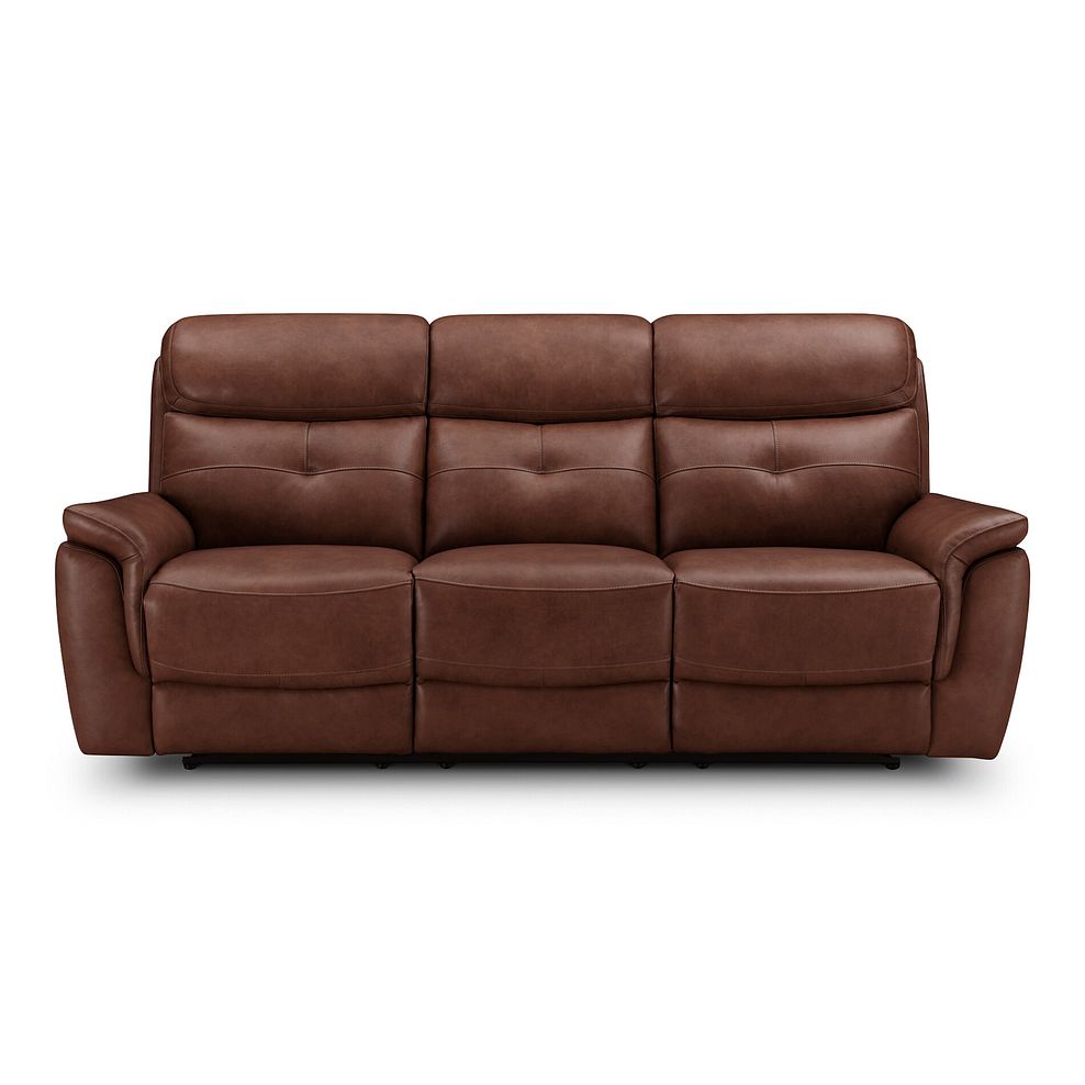 Iver 3 Seater Electric Recliner Sofa with Power Headrests in Virgo Chestnut Leather 5