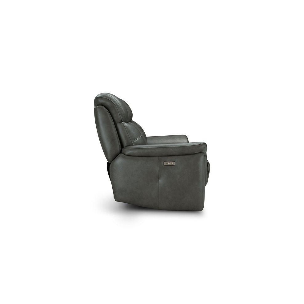 Iver 3 Seater Electric Recliner Sofa with Power Headrests in Virgo Lead Leather 6