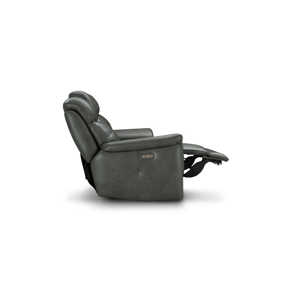 Iver 3 Seater Electric Recliner Sofa with Power Headrests in Virgo Lead Leather 7