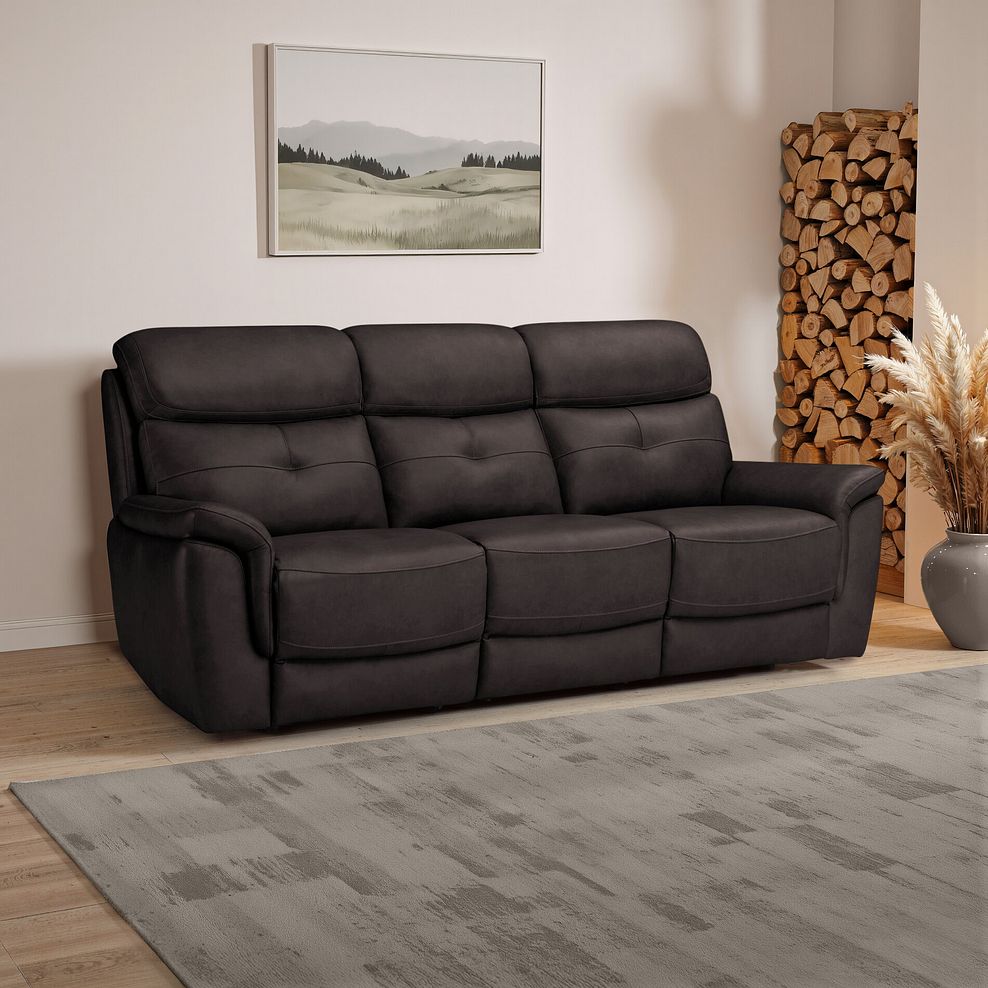 Iver 3 Seater Sofa in Amara Brown Leather 1