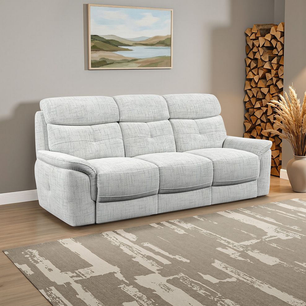 Iver 3 Seater Sofa in Keswick Dove Grey Fabric 1