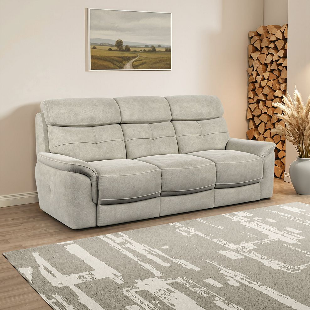 Iver 3 Seater Sofa in Miller Taupe Fabric 1