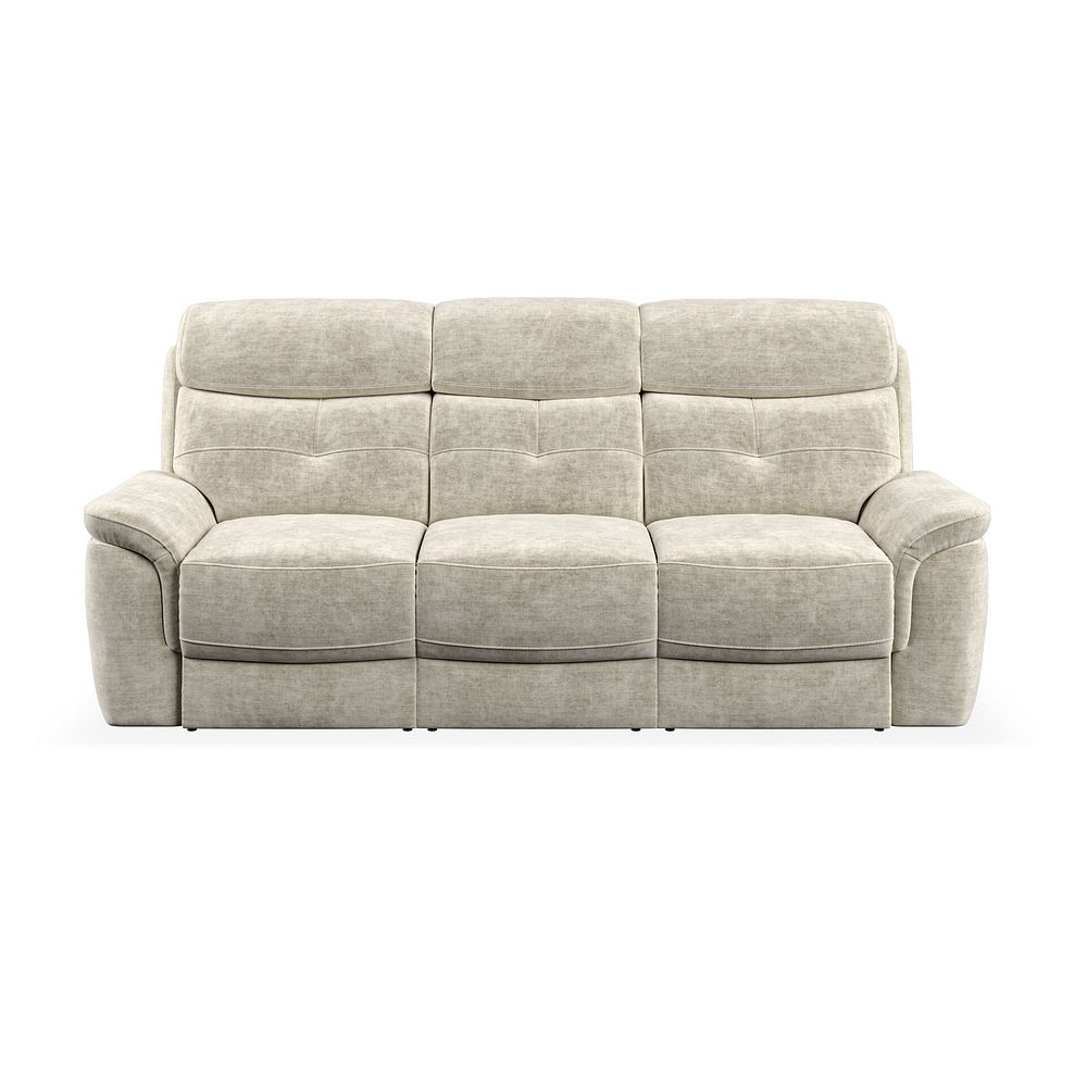 Iver 3 Seater Sofa in Plush Beige Fabric 2