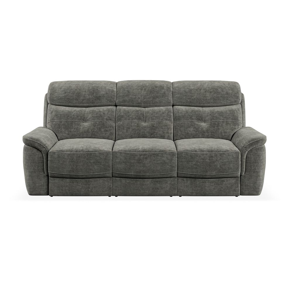 Iver 3 Seater Sofa in Plush Charcoal Fabric 2