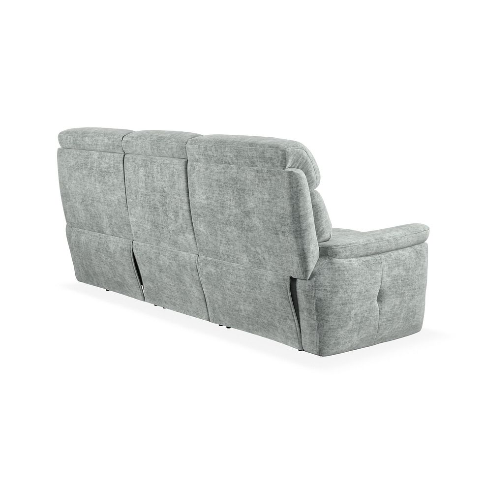 Iver 3 Seater Sofa in Plush Silver Fabric 4