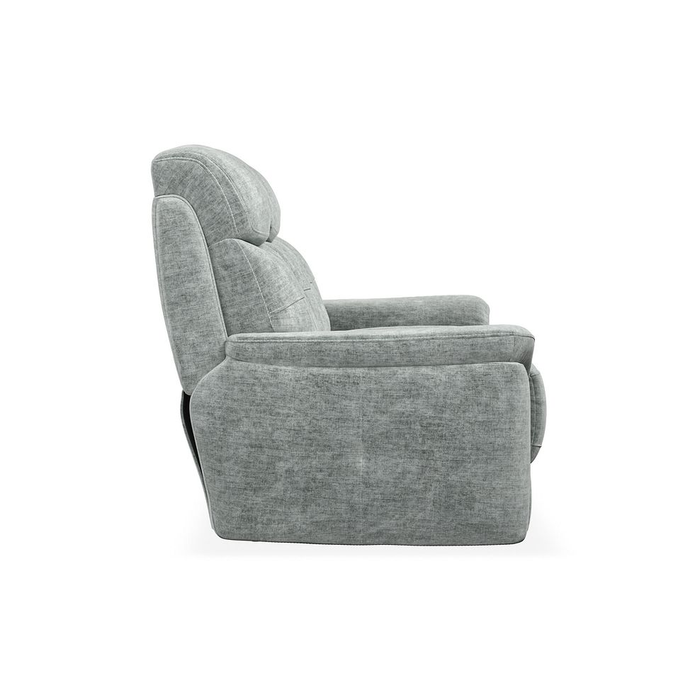 Iver 3 Seater Sofa in Plush Silver Fabric 3