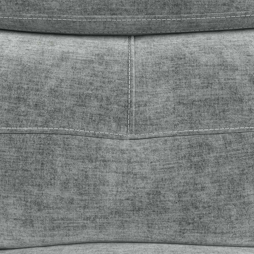 Iver 3 Seater Sofa in Plush Silver Fabric 7