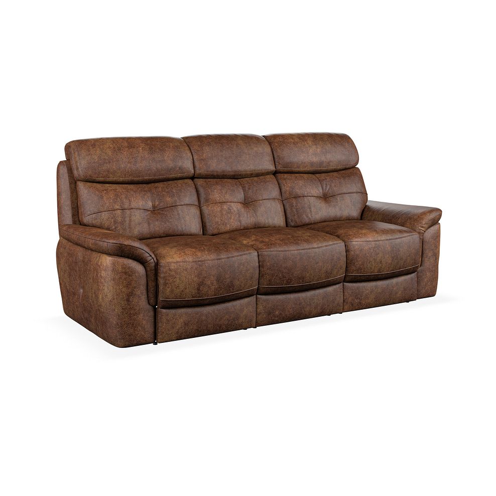 Iver 3 Seater Sofa in Ranch Dark Brown Fabric 1