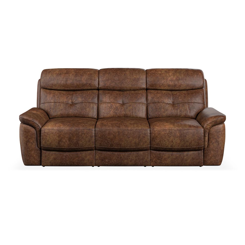 Iver 3 Seater Sofa in Ranch Dark Brown Fabric 2