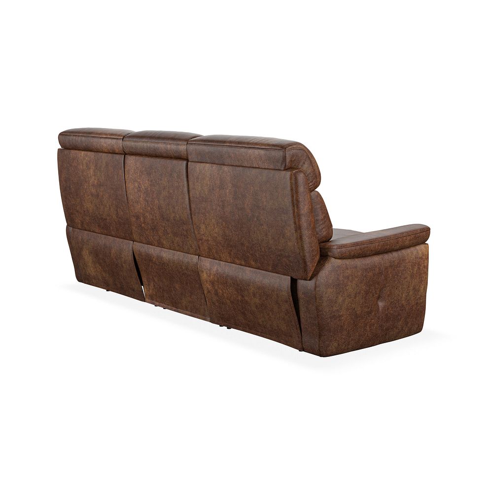 Iver 3 Seater Sofa in Ranch Dark Brown Fabric 4