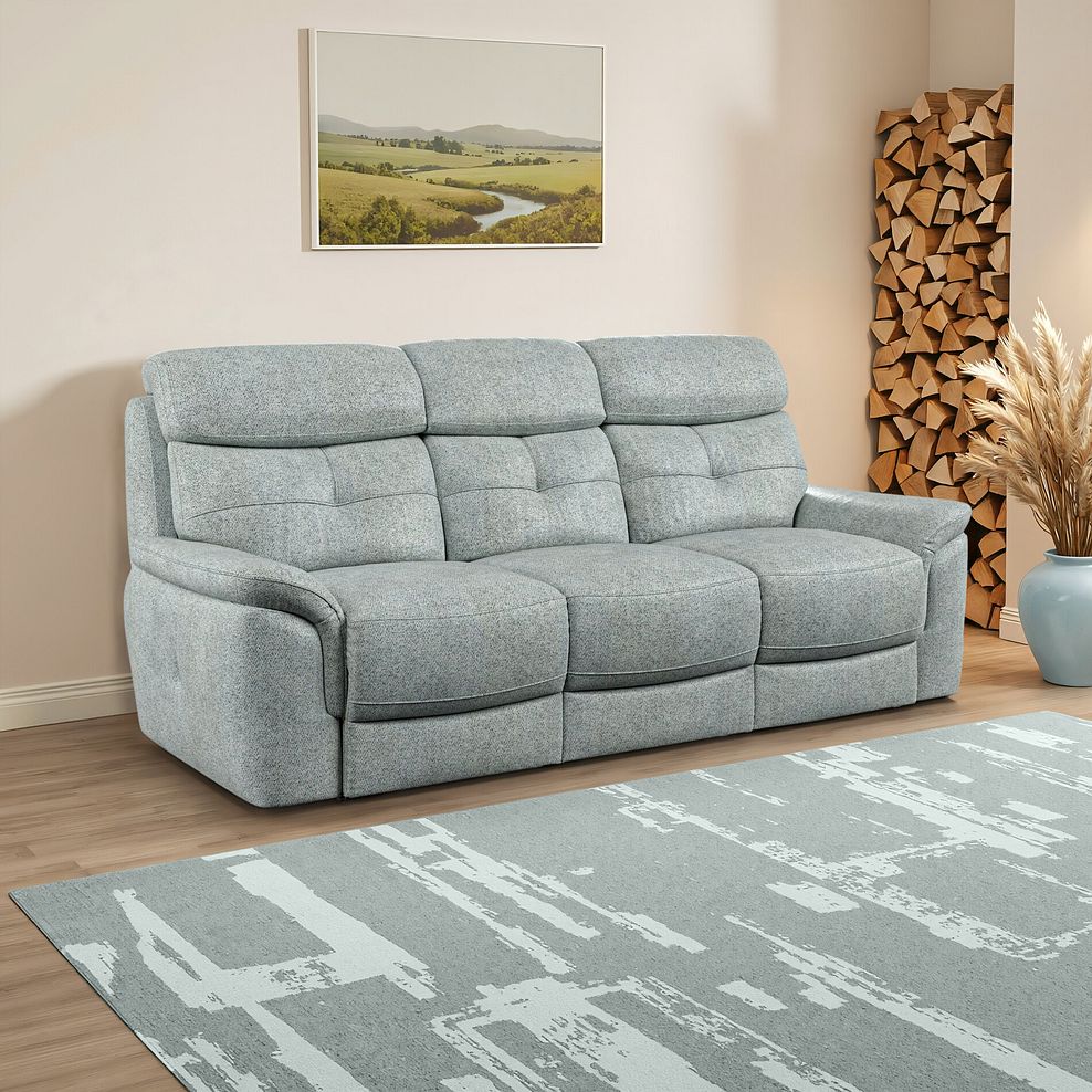 Iver 3 Seater Sofa in Santos Steel Fabric 1