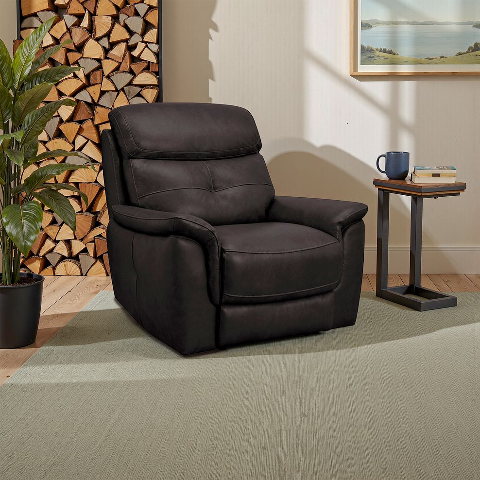 Iver Armchair in Amara Brown Leather 1
