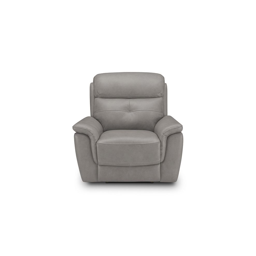 Iver Armchair in Amara Light Grey Leather 2