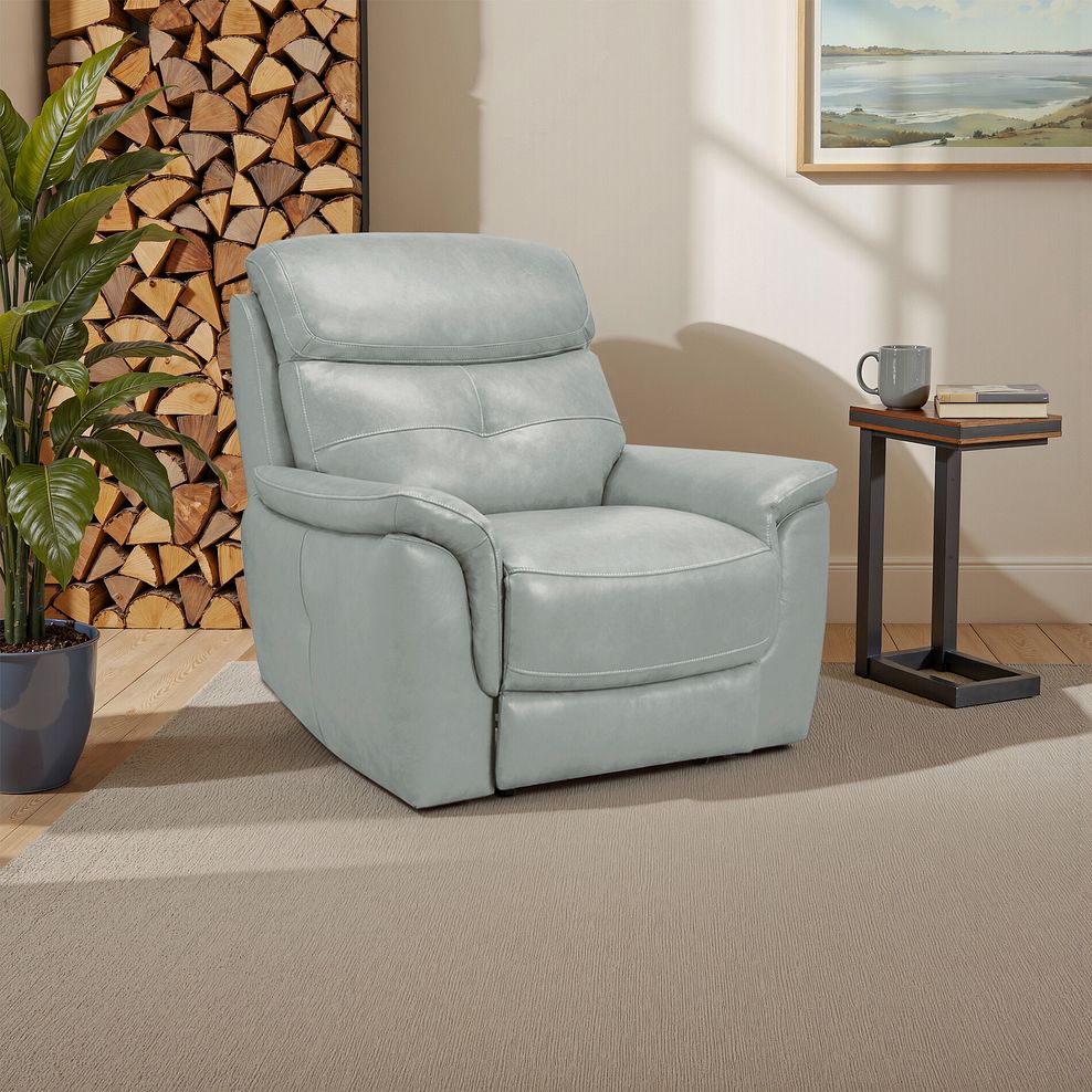 Iver Armchair in Odyssey Light Grey Leather 1