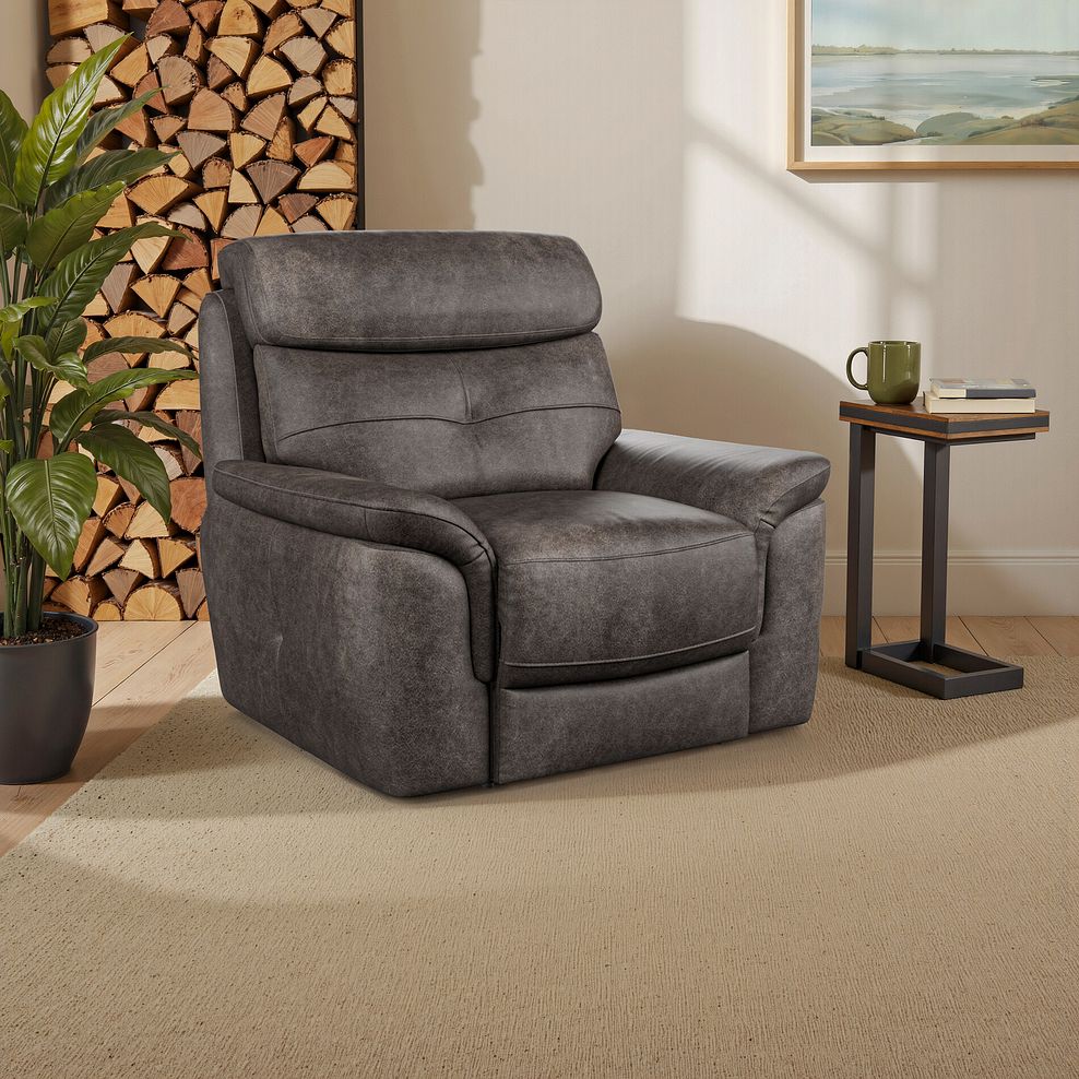 Iver Armchair in Pilgrim Pewter Fabric 1