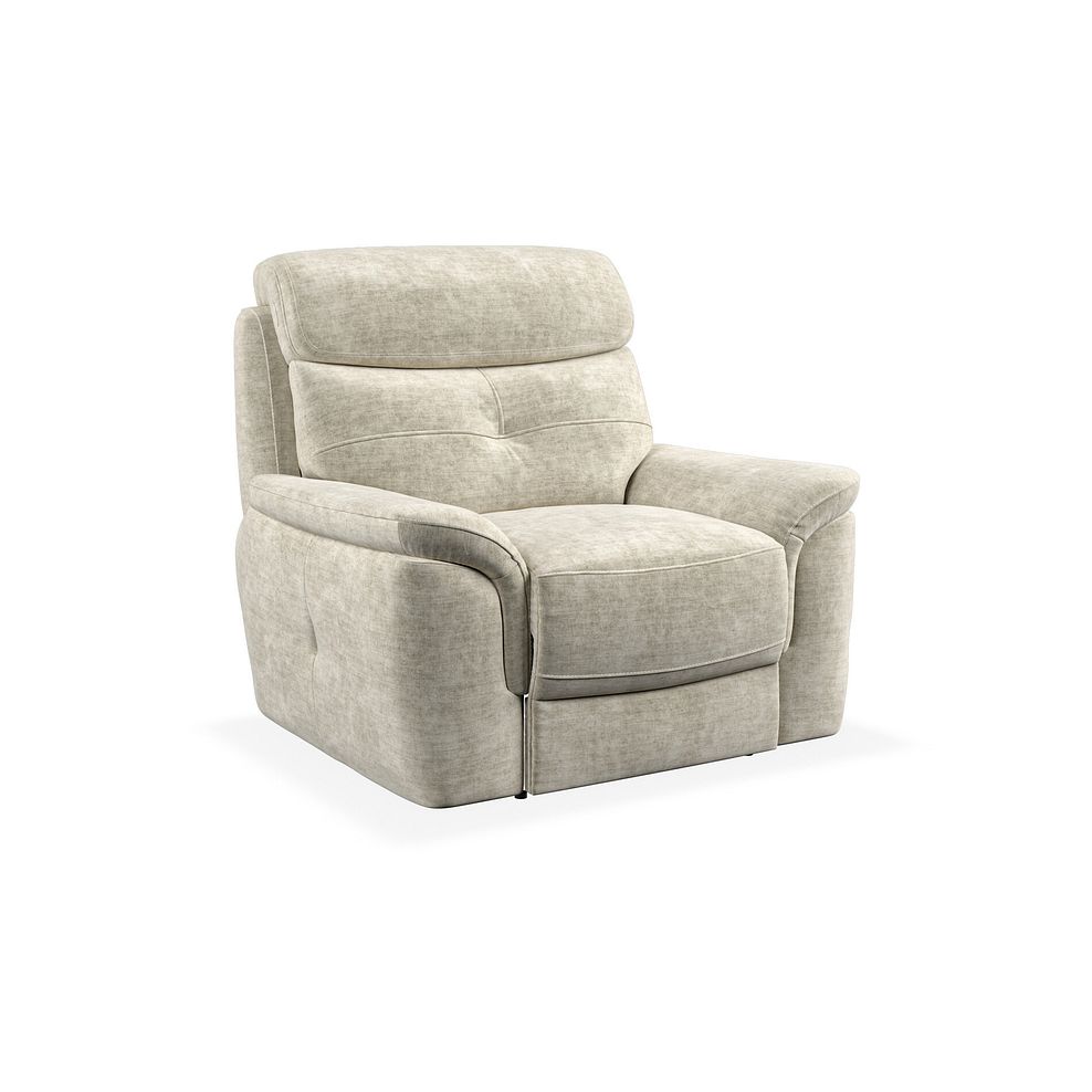 Iver Armchair in Plush Beige Fabric 1