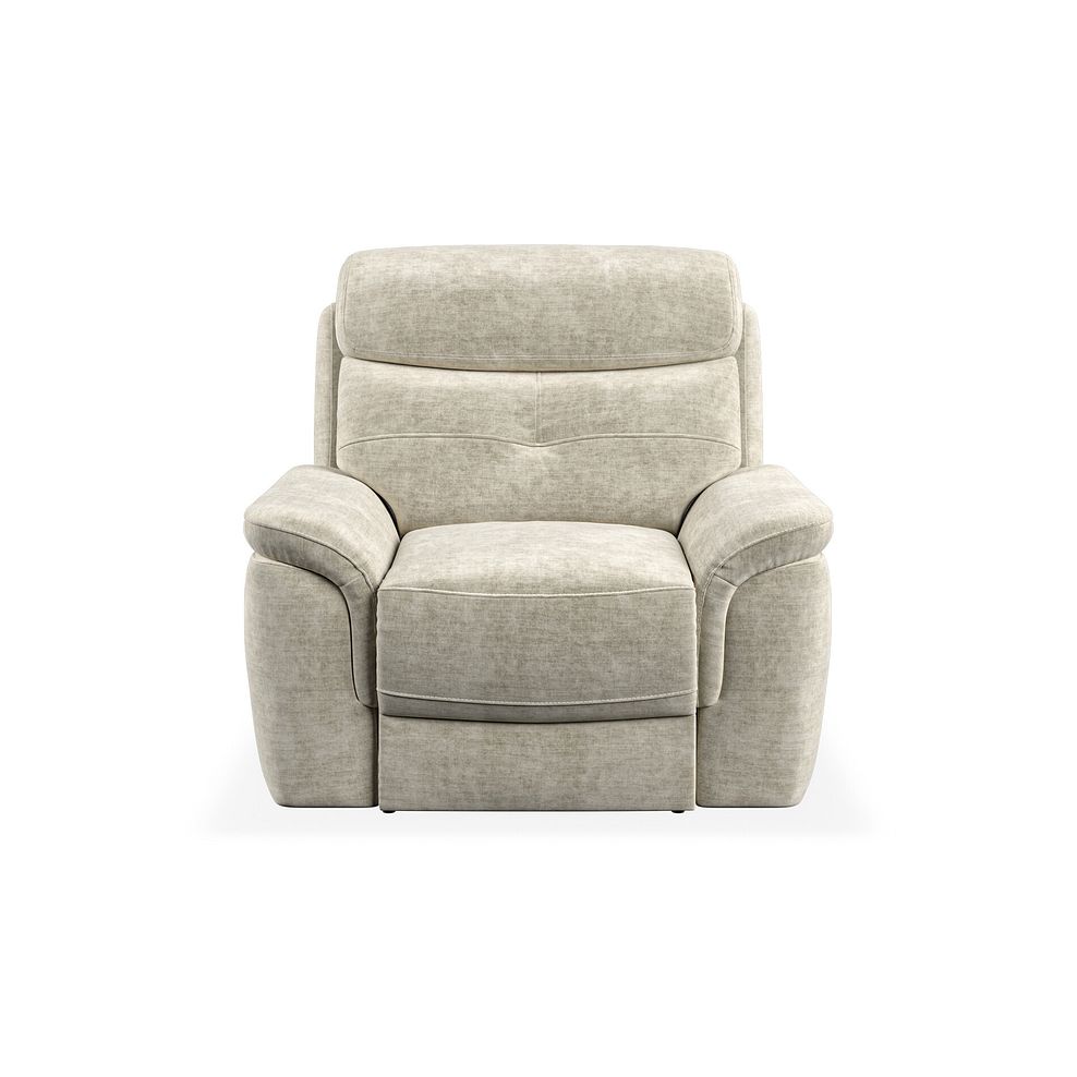 Iver Armchair in Plush Beige Fabric 2